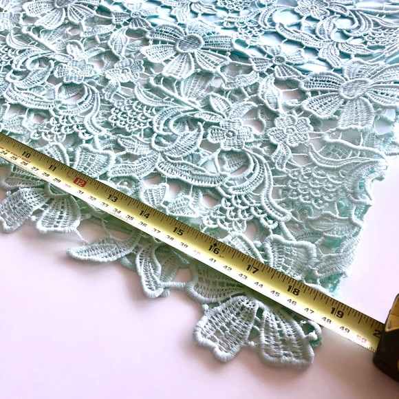 Beautiful Seafoam Green Lace Midi Skirt - Picture 15 of 16